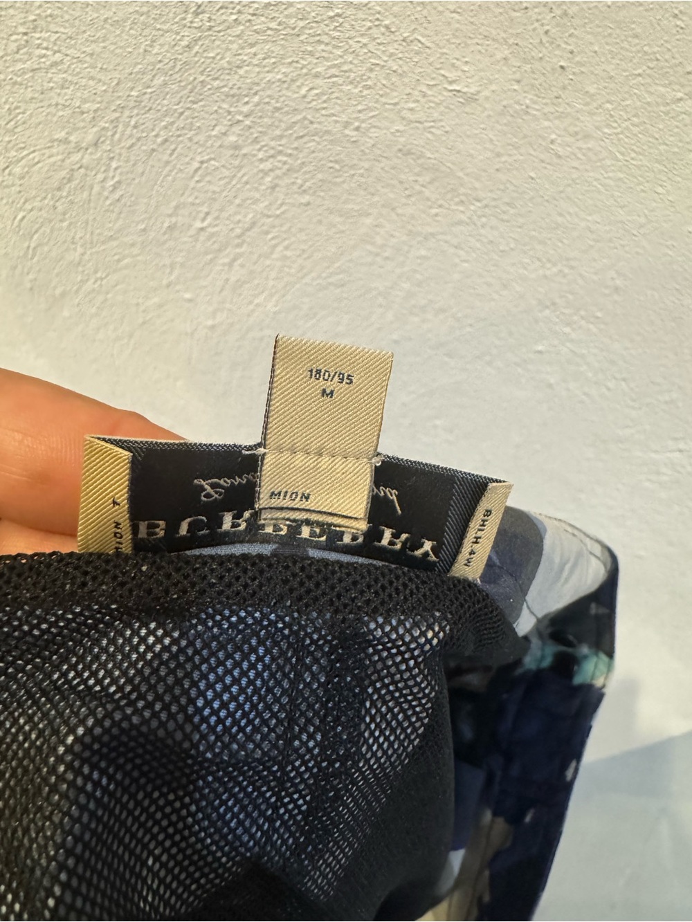 Burberry Abstract Floral Print Shorts in Blue, Gray and Black - Picture 4 of 10